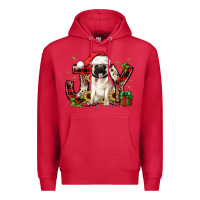 Cardinal christmas joy pug Premium Hoodie - JahusDesignShop