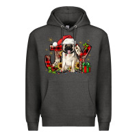 Charcoal Heather christmas joy pug Premium Hoodie - JahusDesignShop