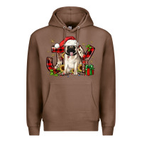 Chestnut christmas joy pug Premium Hoodie - JahusDesignShop