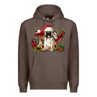 Coffee christmas joy pug Premium Hoodie - JahusDesignShop