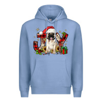 Colony Blue christmas joy pug Premium Hoodie - JahusDesignShop