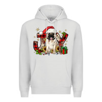 Dove Grey christmas joy pug Premium Hoodie - JahusDesignShop