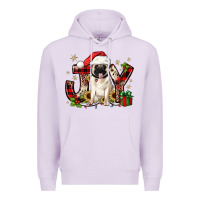 Lilac christmas joy pug Premium Hoodie - JahusDesignShop
