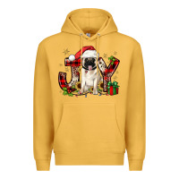 Mustard christmas joy pug Premium Hoodie - JahusDesignShop