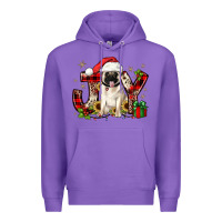 Purple christmas joy pug Premium Hoodie - JahusDesignShop