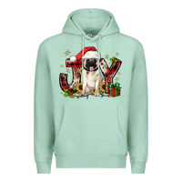 Seafoam christmas joy pug Premium Hoodie - JahusDesignShop