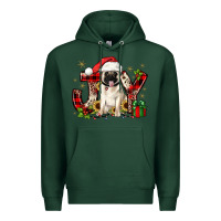 Sports Green christmas joy pug Premium Hoodie - JahusDesignShop