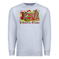 Heather Grey jesus the reason for the season Premium Sweatshirt - Zillion Design Studio