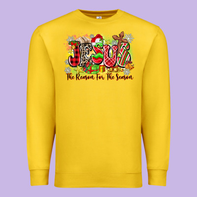 Jesus The Reason For The Season Premium Sweatshirt Designed By Zillion Design Studio