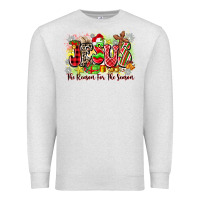 Oatmeal Heather jesus the reason for the season Premium Sweatshirt - Zillion Design Studio