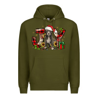 Army Green Christmas joy pitbull Premium Hoodie - JahusDesignShop