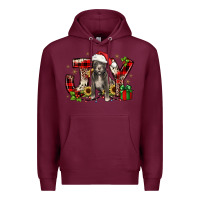 Burgundy Christmas joy pitbull Premium Hoodie - JahusDesignShop