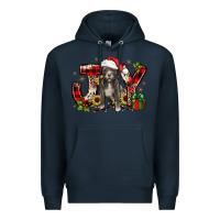 Navy Christmas joy pitbull Premium Hoodie - JahusDesignShop