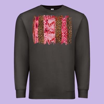 Premium Sweatshirt valentine's day love brushstrokes