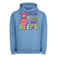 Pigment Pebble Blue chillin' with my peeps Urban Hoodie - Artiststas