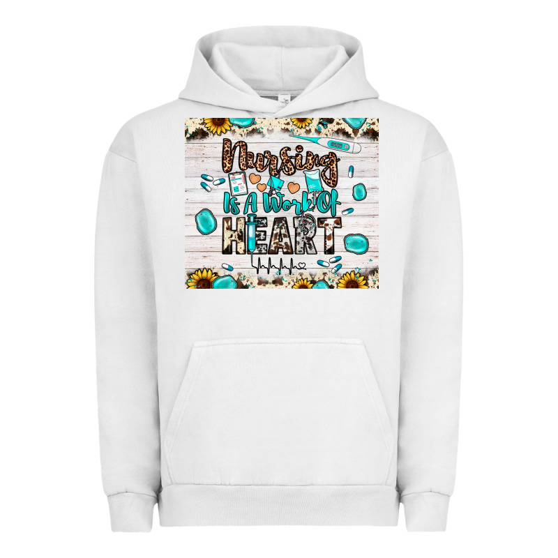 Nursing Is A Work Of Heart Urban Hoodie by JahusDesignShop | Teevron