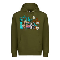 Army Green be the light Premium Hoodie - AdoDesignShop