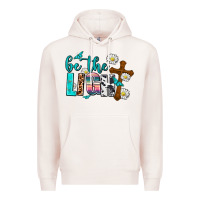 Pale Pink be the light Premium Hoodie - AdoDesignShop