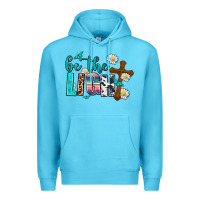 Ocean Blue be the light Premium Hoodie - AdoDesignShop