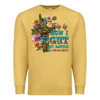 Antique Gold this is how i fight my battle tbw Premium Sweatshirt - texasbilliewilder