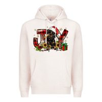Pale Pink christmas joy dachshund Premium Hoodie - JahusDesignShop