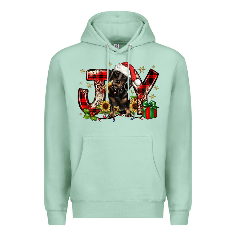 Christmas Joy Dachshund Premium Hoodie by JahusDesignShop | Teevron