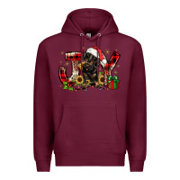 Burgundy christmas joy dachshund Premium Hoodie - JahusDesignShop