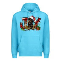 Ocean Blue christmas joy dachshund Premium Hoodie - JahusDesignShop