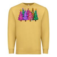 Antique Gold christmas trees and lights Premium Sweatshirt - Zillion Design Studio
