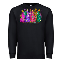 Black christmas trees and lights Premium Sweatshirt - Zillion Design Studio