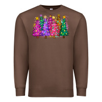 Chestnut christmas trees and lights Premium Sweatshirt - Zillion Design Studio