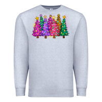 Heather Grey christmas trees and lights Premium Sweatshirt - Zillion Design Studio