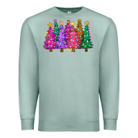 Seafoam christmas trees and lights Premium Sweatshirt - Zillion Design Studio