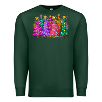Sports Green christmas trees and lights Premium Sweatshirt - Zillion Design Studio