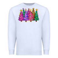 White christmas trees and lights Premium Sweatshirt - Zillion Design Studio