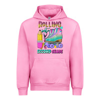 Fuchsia Pink rolling into second grade Urban Hoodie - BundleAndBundleShop
