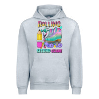 Heather Grey rolling into second grade Urban Hoodie - BundleAndBundleShop