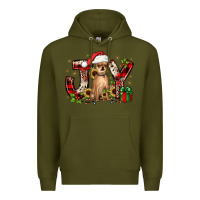 Army Green Christmas joy chihuahua Premium Hoodie - JahusDesignShop