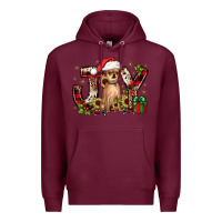 Burgundy Christmas joy chihuahua Premium Hoodie - JahusDesignShop