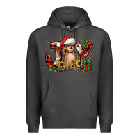 Charcoal Heather Christmas joy chihuahua Premium Hoodie - JahusDesignShop