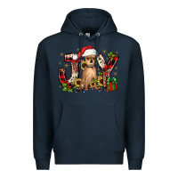 Navy Christmas joy chihuahua Premium Hoodie - JahusDesignShop