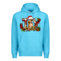 Ocean Blue Christmas joy chihuahua Premium Hoodie - JahusDesignShop