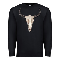 Black western bull skull tbw Premium Sweatshirt - texasbilliewilder
