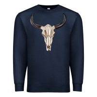 Navy western bull skull tbw Premium Sweatshirt - texasbilliewilder