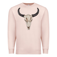 Pale Pink western bull skull tbw Premium Sweatshirt - texasbilliewilder