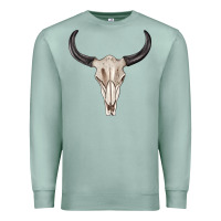 Seafoam western bull skull tbw Premium Sweatshirt - texasbilliewilder