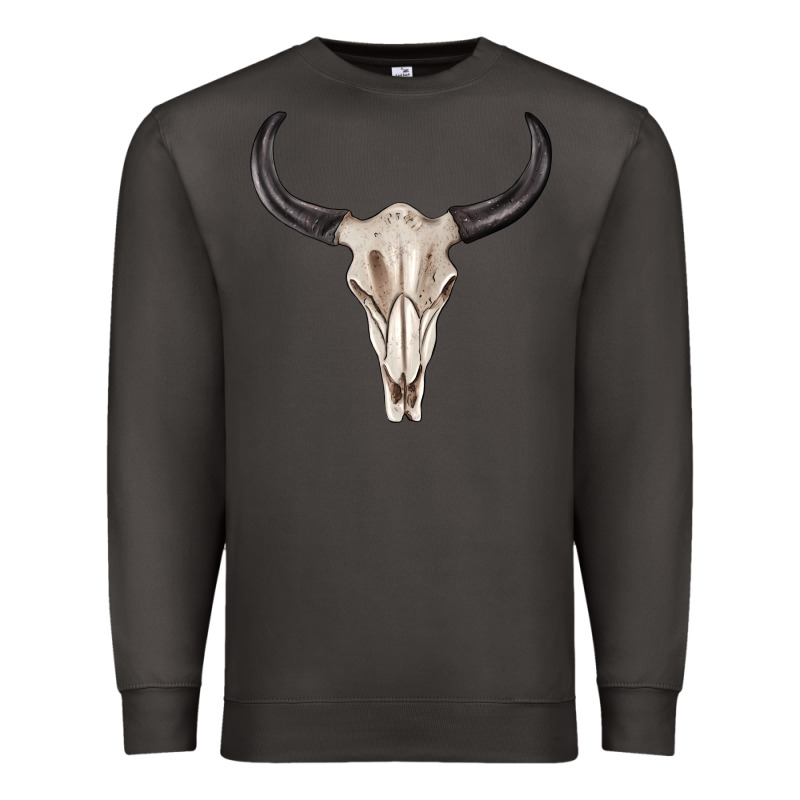 Western Bull Skull Tbw Premium Sweatshirt by texasbilliewilder | Teevron