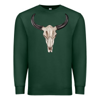 Sports Green western bull skull tbw Premium Sweatshirt - texasbilliewilder
