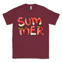 Burgundy summer watermelon and strawberry Classic Tee - BarkalooDesign