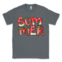 Charcoal Heather summer watermelon and strawberry Classic Tee - BarkalooDesign